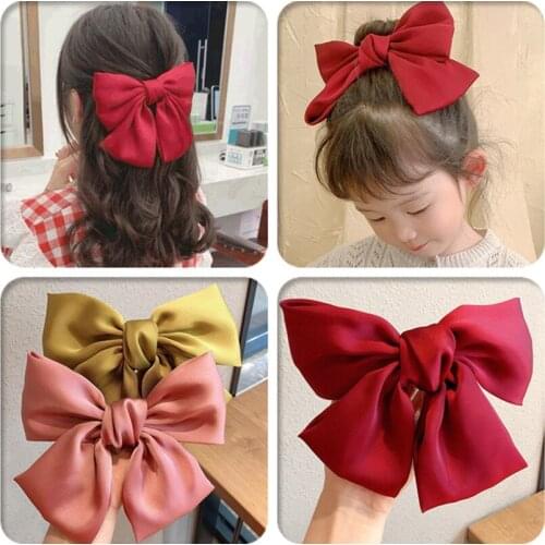 Fashion Korean Bow-Knot Elastic Hair Bands AccessoriesHair Band Long Ribbon Bow Ponytail Hair Tie Scrunchies Women Girls