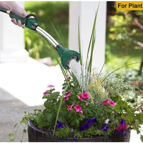 Watering Wand 15 Inches Garden Hose Nozzle Sprayer 8 Adjustable Spray Patterns and Thumb Control Shut Off Valve