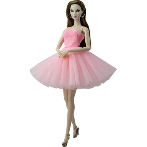 NK Newest Doll Dress Short Ballet Dresses For Barbie Doll Clothes Fashion Clothes For Barbie Dolls Outfits 1/6 Doll 085A DZ