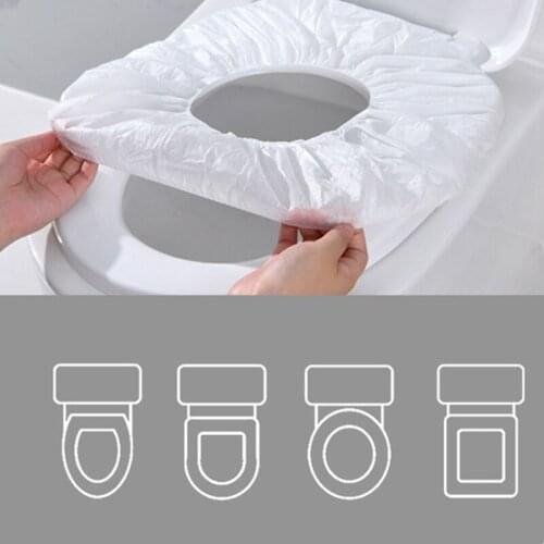 5/10pcs Disposable Toilet Seat Cover Hotel WC cushion white individual packaging Thickened Travel toilet cover waterproof Paste