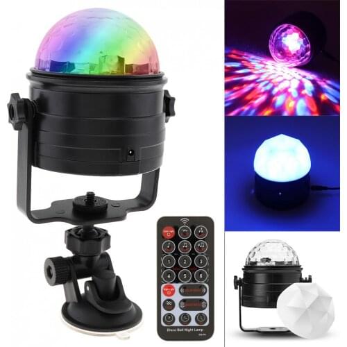 RGB USB 6W Colorful Remote Control LED DISCO Voice-Controlled Stage Effect Light Support Nightlight Mode for Christmas / Party