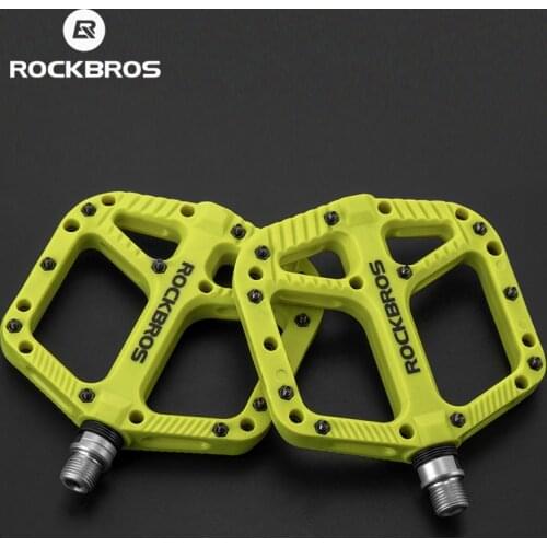 ROCKBROS Ultralight Seal Bearings Bicycle Bike Pedals Cycling Nylon Road bmx Mtb Pedals Flat Platform Bicycle Parts Accessories