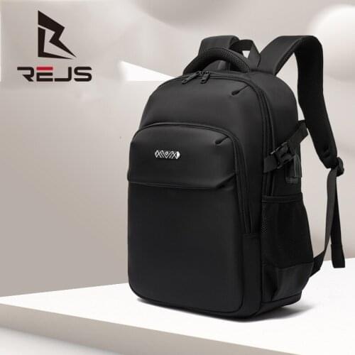 REJS LANGT Anti-Theft Backpack with Charging Office Work Business Laptop Backpacks Men 15.6 Inch Waterproof Travel Mochila Sac