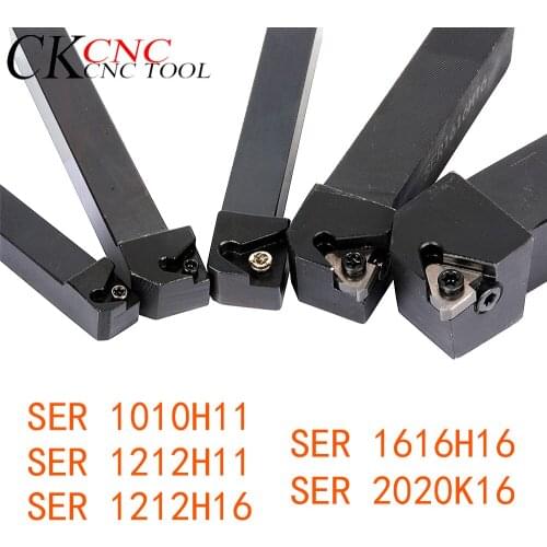 SER 1010H11 SER 1212H16 SER1616H16 SER 2020K16 SER1212H11 100 125mm CNC External thread Turning tool rod For 16ER carbide insert