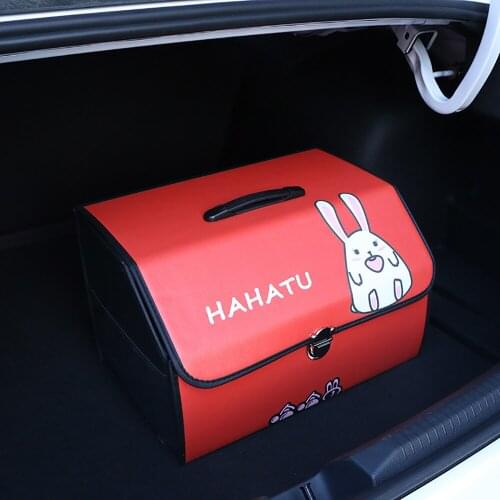 Collapsible Car Storage Box Cartoon Art Organizer In The Car Waterproof High Capacity Car Trunk Storage Box Customizable LOGO