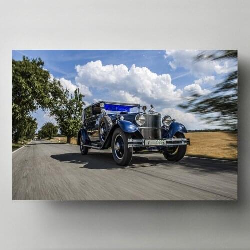 Modern Art Decorative Paintings Retro Skoda 1932 860 Cabriolet Motion Wall Picture Canvas Posters and Prints Living Room Decor