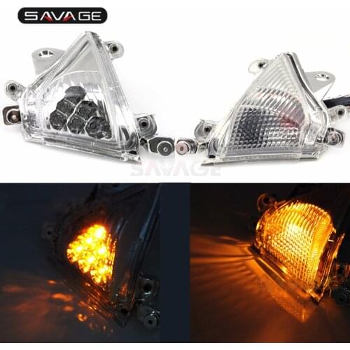 Front Turn Signal LED For KAWASAKI ZX10R 2004 2005 ZX 10R Cafe Racer Light Motorcycle Accessories Indicator Blinker Lamp