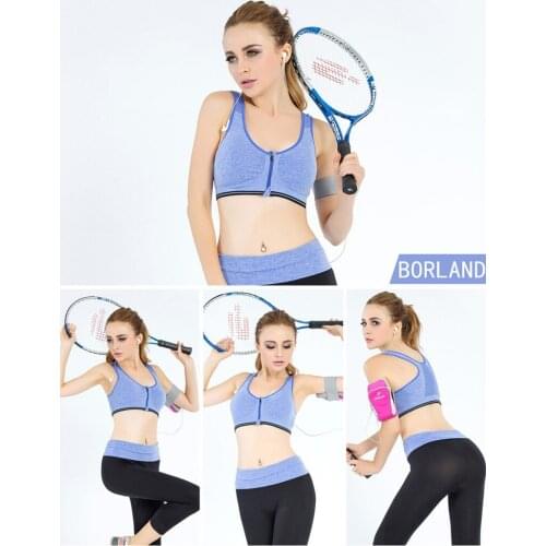 High impact sports bra Outdoor Professional Yoga Sports Bra Padded Wire free Shockproof Runing Gym Zipper Push Up Top Bras