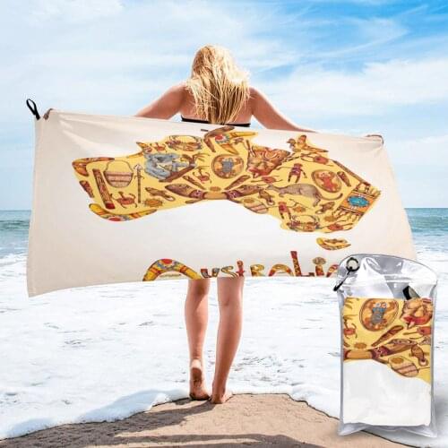 Ultralight Compact Quick Drying Towel Australia Sketch Microfiber Camping Hiking Hand Face Towel Outdoor Travel Kits