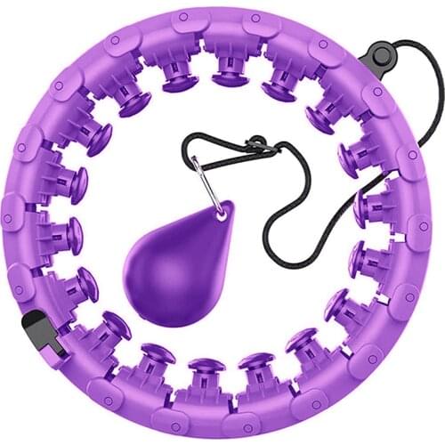 24-Section Smart Hoops Thin Waist Intelligent Counting Hoop Detachable Sport Belly Trainer Weights Loss Slimming Hoola Circle
