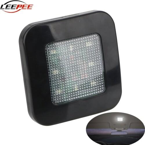 Universal Car Ceiling Lamp Reading Light Dome Light Touch Control White Blue Color Adjustable Magnetic Auto Accessories