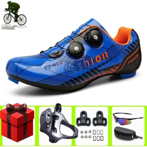 2021New Road Cycling Shoes Ultra-light Breathable Pedals Set Bike Sneakers Sapatilha Ciclismo Racing Sport Shoes