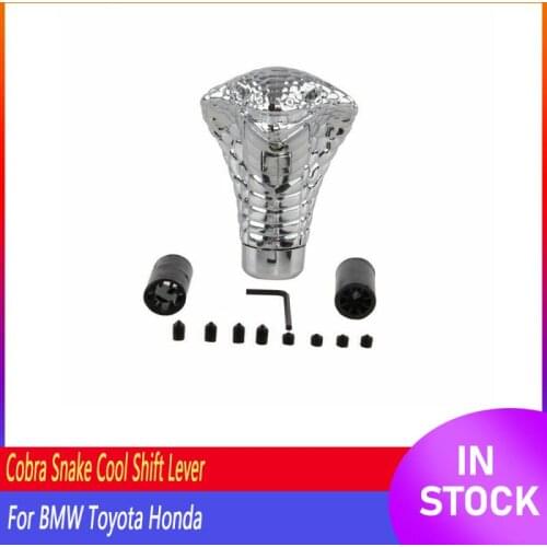 Replacement Leather Auto Manual Chrome Car Gear Shift Knob Gear Stick Shifter Lever Pen Shifting Head Handball Universal