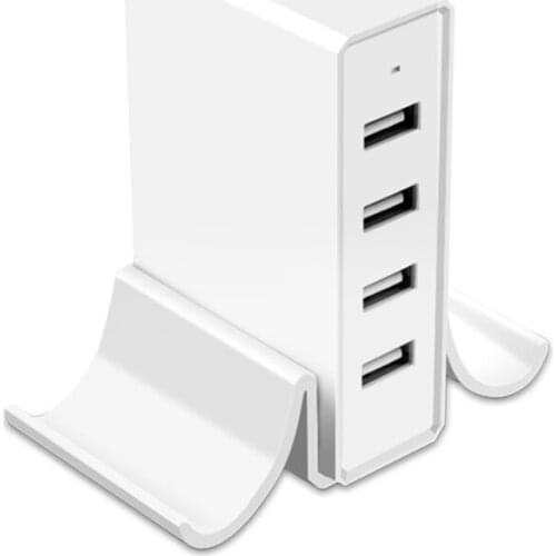 4 Ports USB Charger Multi USB Desktop Charger Charging Station w/ stand Mobile Phone Charger Adapter EU US UK For iPhone 6 7 8 x