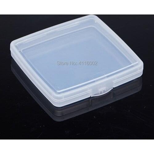 100pcs 9.7*9.4*1.7cm PP transparent plastic box small storage box jewelry box hardware toolbox