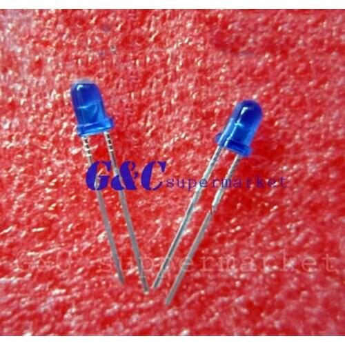 1000PCS Diffused LED 3MM BLUE COLOR BLUE LIGHT Super Bright GOOD QUALITY diy electronics