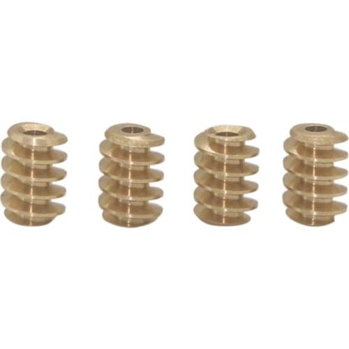 2PCS Durable Brass Motor Output Copper Worm Wheel Gear 0.5 Modulus 2mm/2.3mm Hole