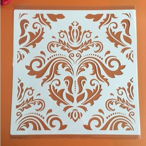 30 * 30cm size diy craft Buddhist lotus mold for painting stencils stamped photo album embossed paper card on wood, fabric,wall