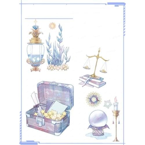 5cmx5m Treasure Box Crystal Ball Magic Pet Journal Masking Tape Paper Nordic Myth Hogwarts Candle Player Stick
