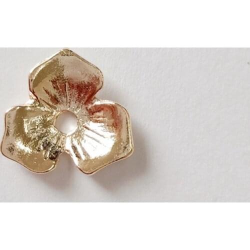 50 PCS 11mm Metal Alloy Flowers Tray Connectors Charm For Jewelry Making