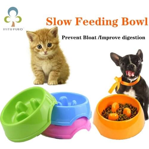 90/130g Pet Dog Bowl Slow Feeding Bowl Anti Choking Puppy Cat Eating Dish Bowl Slow Eating Bloat Stop Food Pet Supplies ZXH