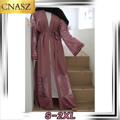 Abaya Dubai Kaftan Arab Islam Women Long Floral Muslim Kimono Cardigan Hijab Dress Turkish Elbise Mubarak Islamic Clothing