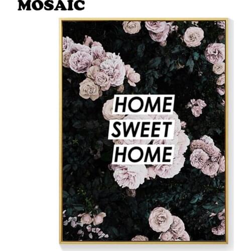 New Diamond Embroidery home sweet home 5D DIY Diamond Painting cross stitch Rhinestone painting mosaic home Decoration stickers