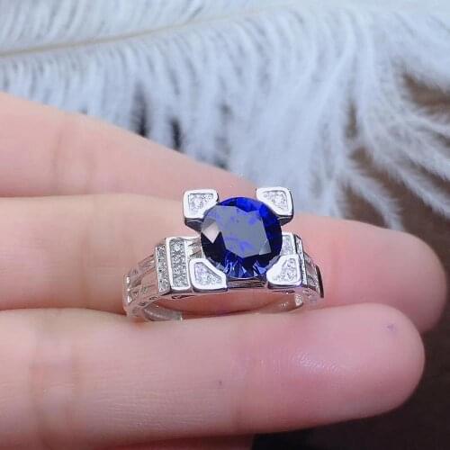 Tower style natural sapphire/red topaz ring for strong men muscular power ring 925 sterling ring natural gem birthday gift