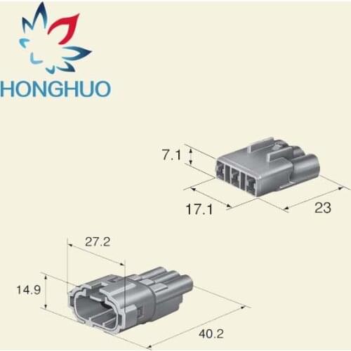 Free shipping 50pcs Sumitomo automotive connector HM 090 3 Pin Female And Male Electrical Waterproof Auto Connector 6180-3451