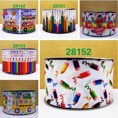 Free shipping 50 yard cartoon printed grosgrain ribbon 28152