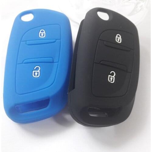 Flip Open Folding Silicon Funda Llave Key Case Accessory For PEUGEOT 207 208 307 308 408 2Button Keyless Entry