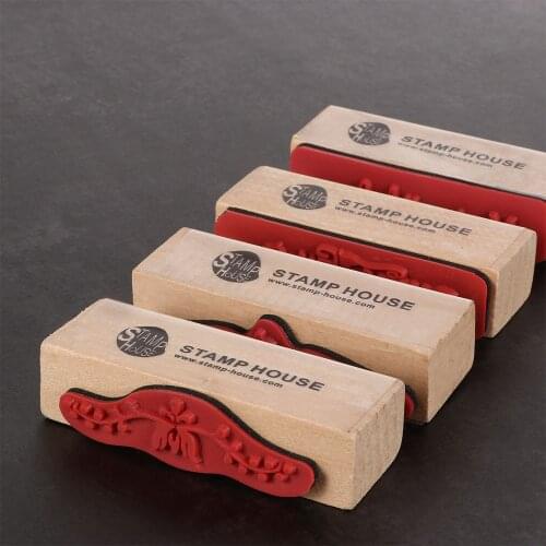 1 Pcs Vintage Strip Wooden Rubber Stamp Kids DIY Handmade Scrapbook Photo Album, Students Stamps Arts, Crafts gift