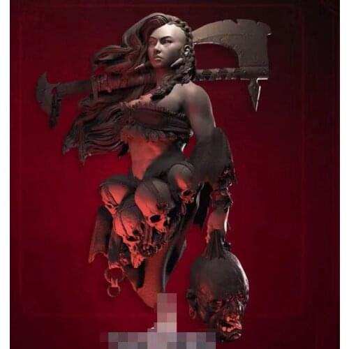 1:10 Resin Bust Character Bust White Model Fantasy North Wind Female Warrior GK Figure