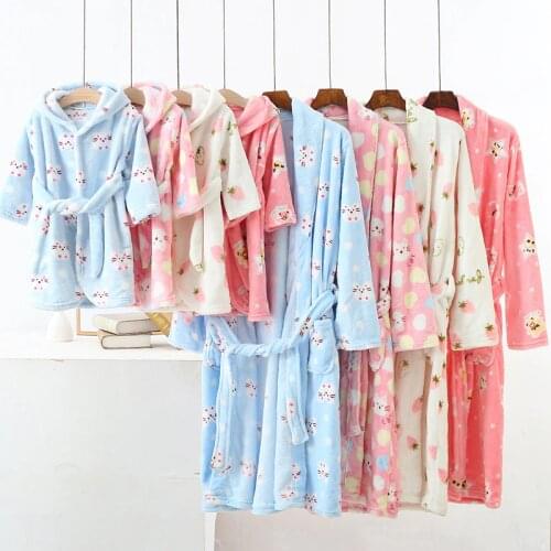 Parent-child outfit Flannel bathrobe pajamas 2020 Children sleepwear Robe for girl boys Children clothing Mom Daughter clothes