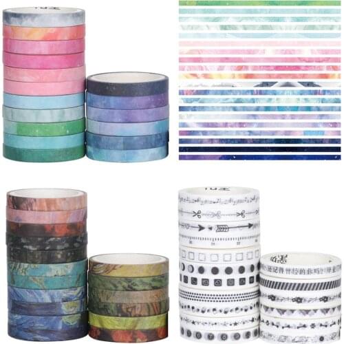 10/20PCS/Set Decorative Paper Sticker DIY Crafts Handmade Scrapbook Journal Flower Adhesive Paper Tape Masking Tape Washi Tape