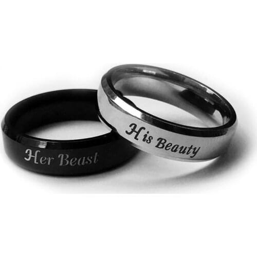 His beauty its ehrs beast Couples rings