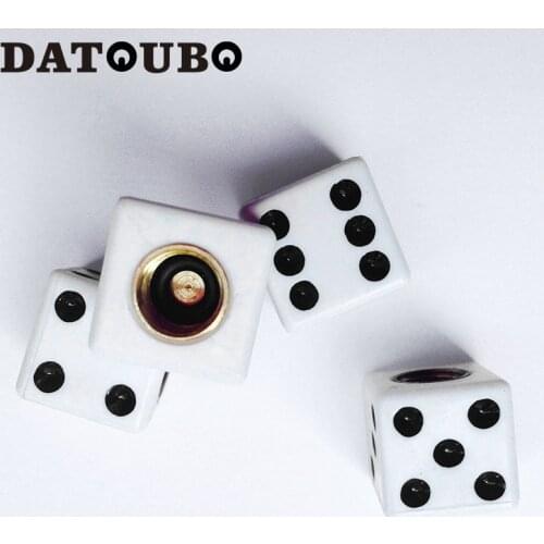 DATOUBO 16 pcs High Quality brass ABS material Dice Design Car Tire Valve Stems cap,Universal Schrader Wheel Tyre Valve cap