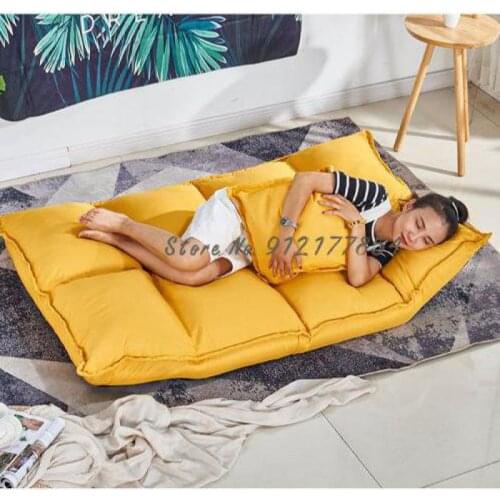 Lazy sofa tatami simple folding double backrest small apartment bedroom balcony net red dual-purpose sofa bed