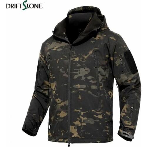 Men Tactical Army Jacket Shark Skin Soft Shell Waterproof Winter Fleece Coat Military Clothes Camouflage Jackets