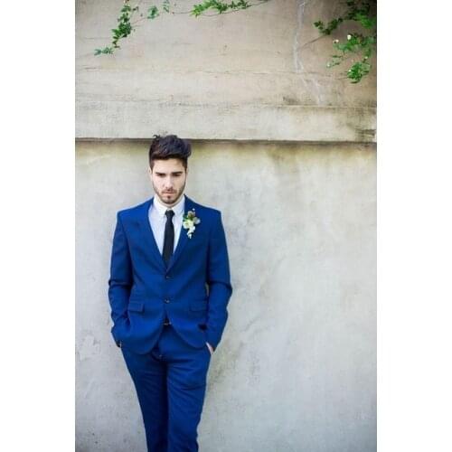 Latest Coat Pant Design Royal Blue Men Suit Fashion Terno Slim Fit Masculino Costume Homme Tuxedos Blazer Men Two Buttons 2021