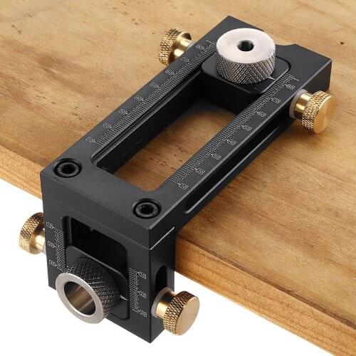 Screws Hardware Drill Guide Hole Punch Locator Flat Screw Drill Jig for Beds Headboards Chairs Furniture Woodworking