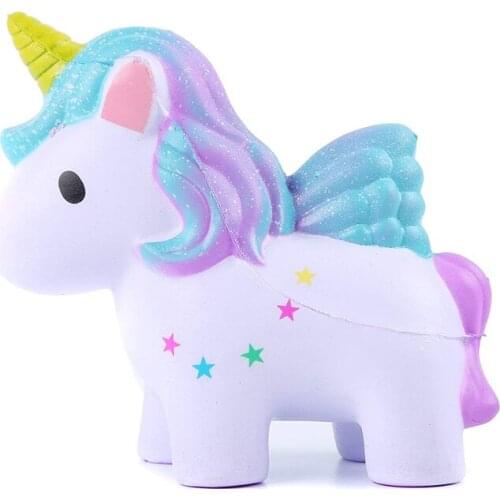 New Colorful Galaxy Unicorn Squishy Cartoon Doll Slow Rising Simulation Bread Cake Scented Stress Relief funny for Kid Gift