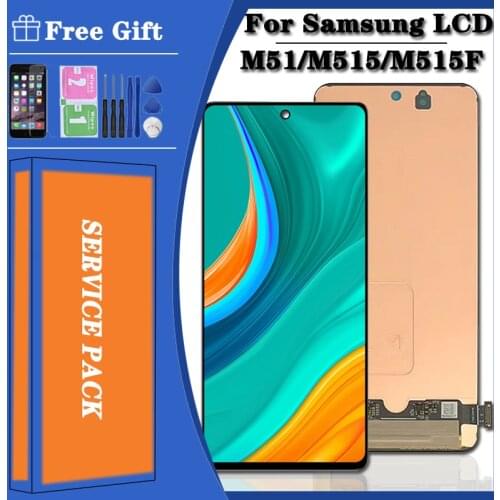 Original 6.7'' Display For Samsung Galaxy M51 LCD Display Touch Screen Digitizer Assembly For Samsung M51 M515 M515F LCD