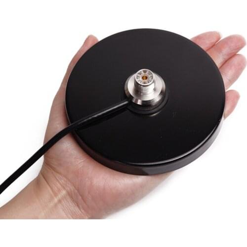 Original NB-120 Flat Bottom Strong Magnetic Mount 5M Coaxial Cable Black/Silver for Mobile Radio Car Raio Vehicle Radio Antenna