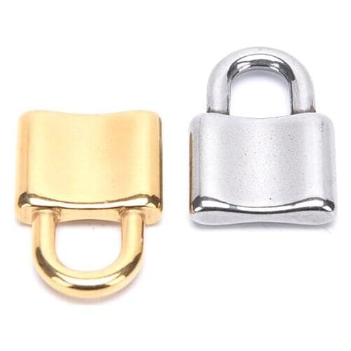 5PCS Stainless Steel Lock Pendant Charms Pad Lock Charms Fit DIY Handmade Necklace Bracelet Pendants Jewelry Making Accessories
