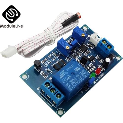 DC 12V Photoresistor Relay Module Board Light Brightness Sensor Timer Detection Controller Switch On/Off With Wires for Car