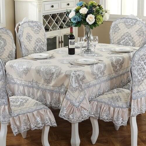 Luxury European Rectangle\Round Table Cloth with Tassel Embrodered Jacquard Table Cover Coffee House Home Decoration Tablecloth
