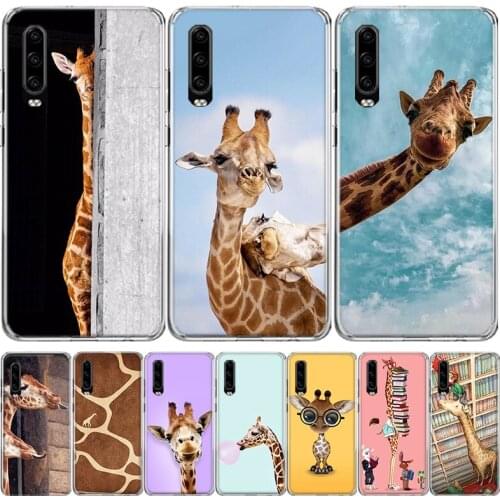 Giraffes Cute Animal Phone Case For Huawei Mate 30 20 10 P40 P30 P20 P10 Pro Lite P Smart Z Plus 2019 2018 Cover Coque