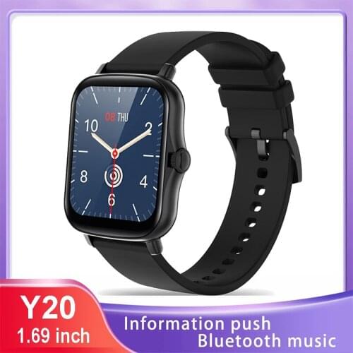 2021 New Smart Watch Y20 Men Women 1.69 inch Full Touch Screen Fitness Tracker IP67 Waterproof GTS 2 2e Smartwatch pk P8 Plus