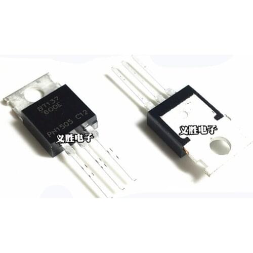 10PCS Triode BT137 BT137-600E BT137-800E TO-220 BT137S-600E BT137S-800E TO-252 Triac